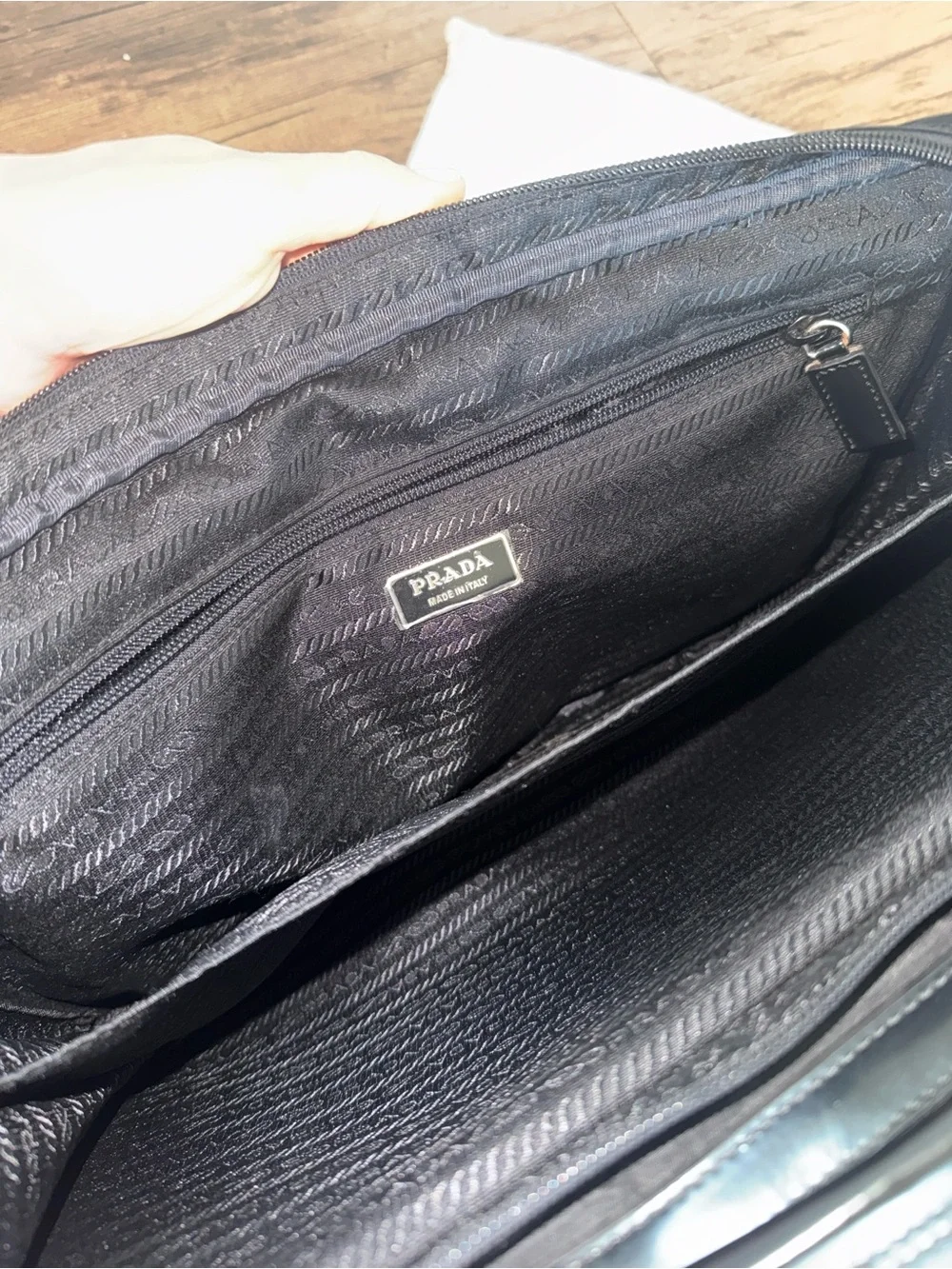 Prada Business Bag in Black Nylon Canvas